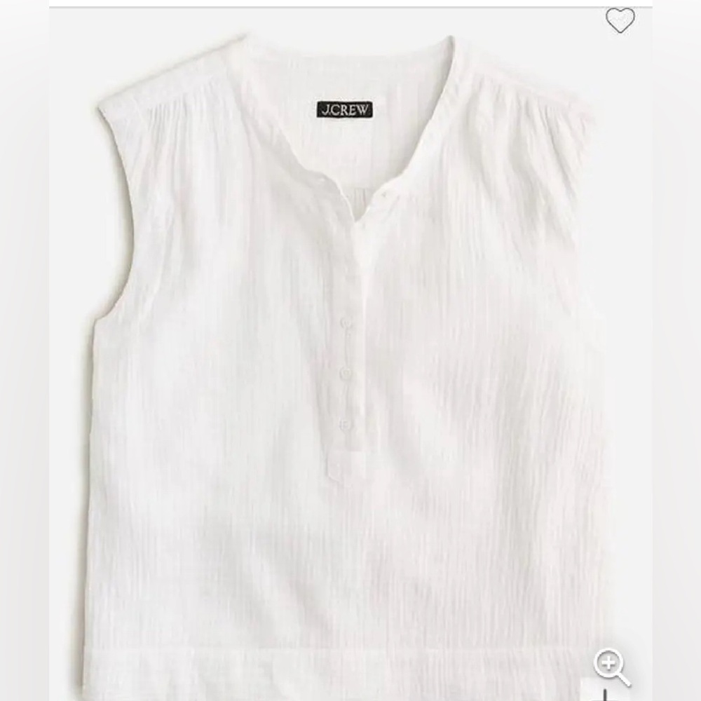 J. Crew White Sleeveless Tank Top